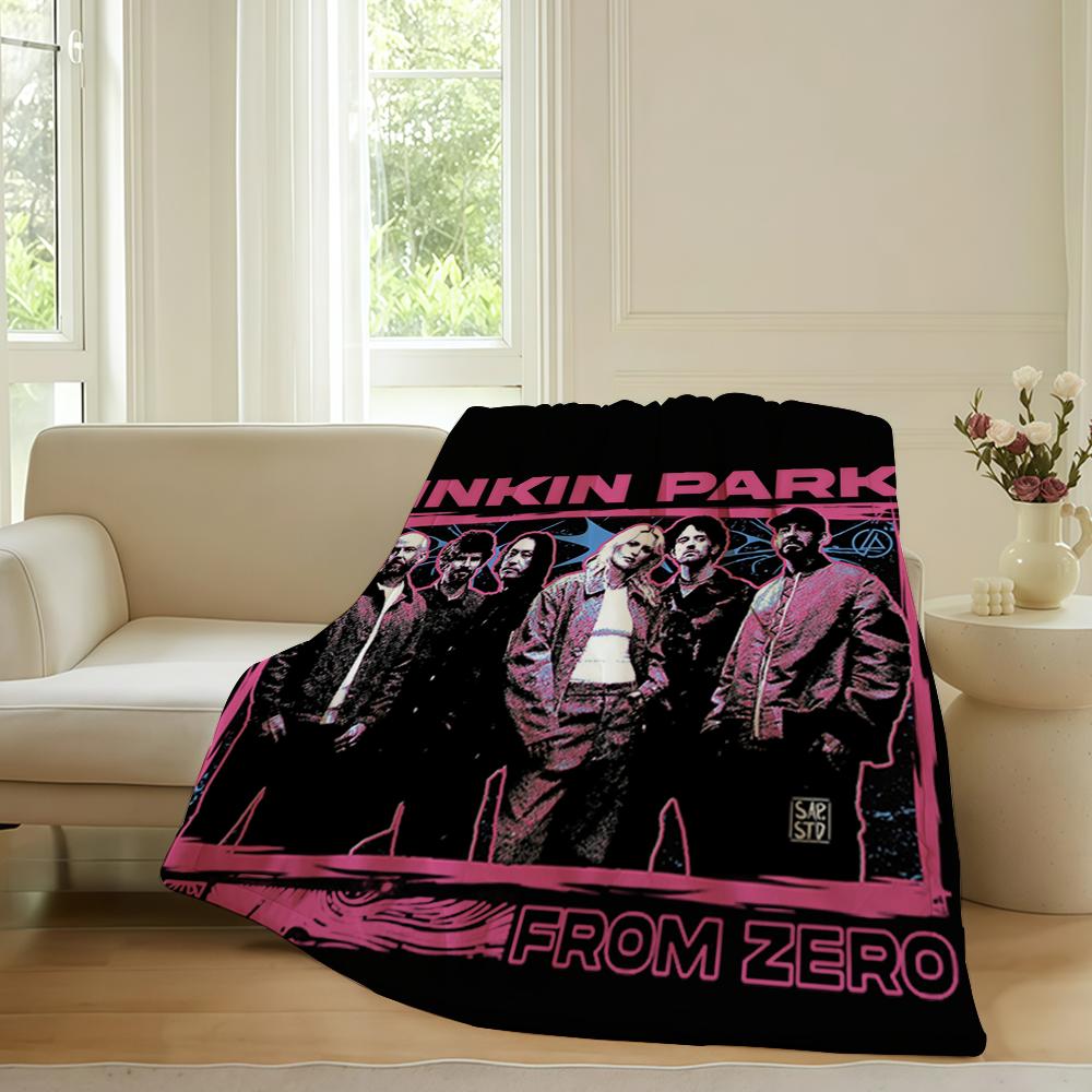 Rock band L-Linkin P-Park Blanket For Sofa Office Bed Plane Travel Sleep Read Relax Camping Soft And Warm
