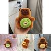 Capybara Animal Plush Keyring With Glitter Chain For Collectors And Gift Givers