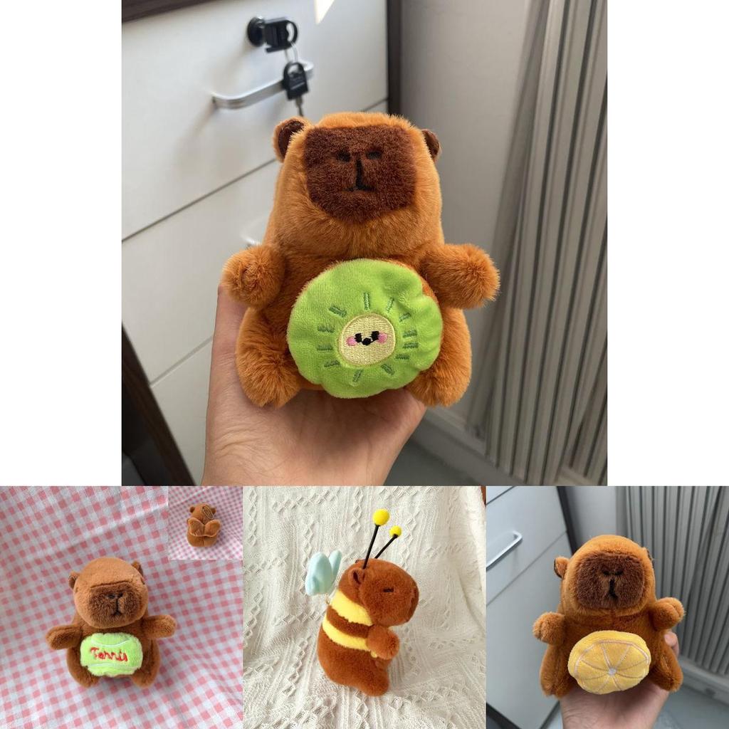 Capybara Animal Plush Keyring With Glitter Chain For Collectors And Gift Givers