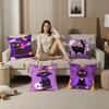 Halloween Cute Purple Cat Pillow Case Plush Fabric Soft Double Sided Print Sofa Cushion Cover Throw Pillow Covers