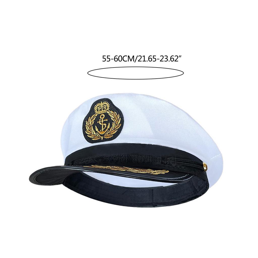 Men Militaries Captain Hat Aviation Party Sailors Hat Sunscreen Temperament for Photography Enthusiasts