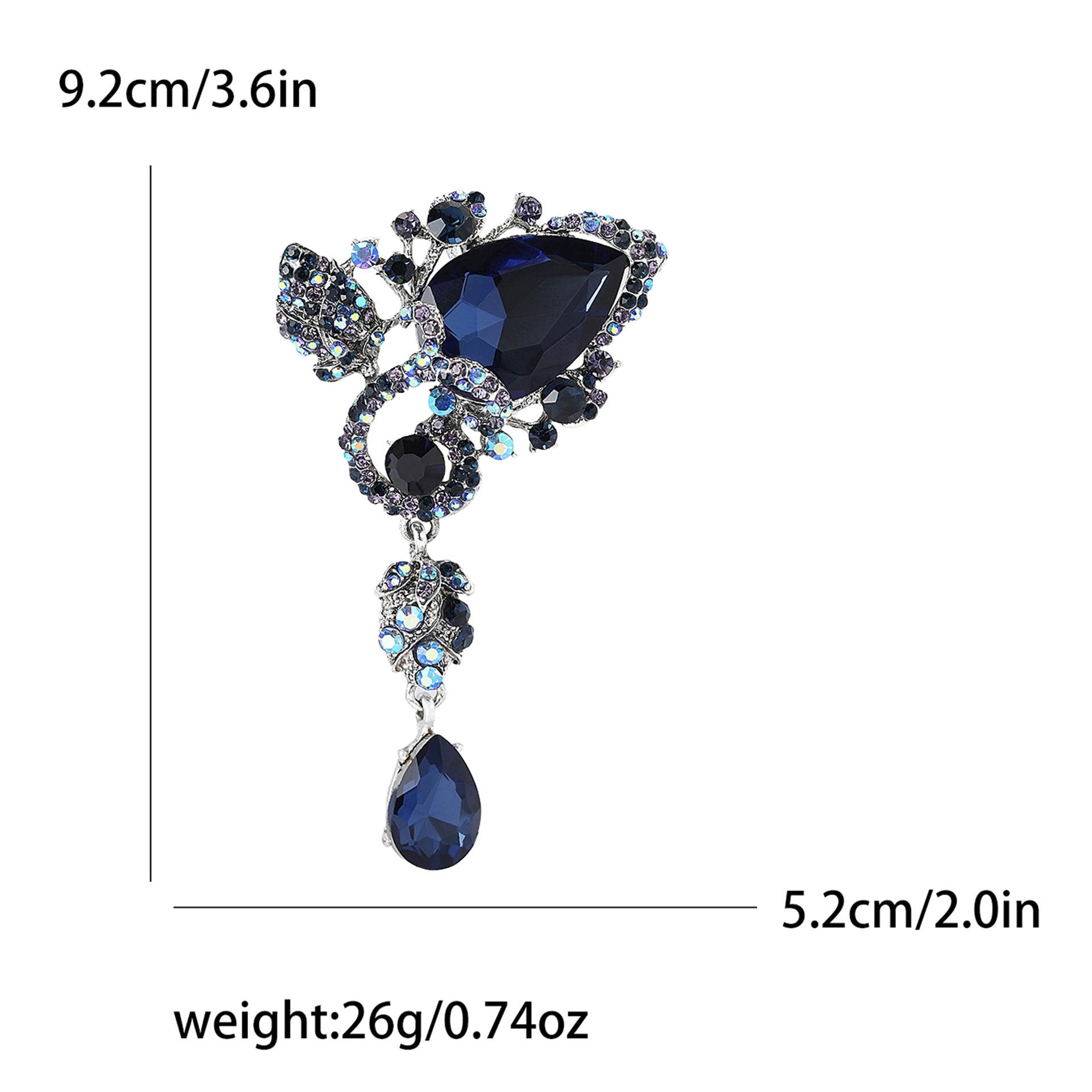 

Творческая личность сплав горный хрусталь капля воды стеклянная брошь модная женская одежда корсаж ювелирные изделия булавка