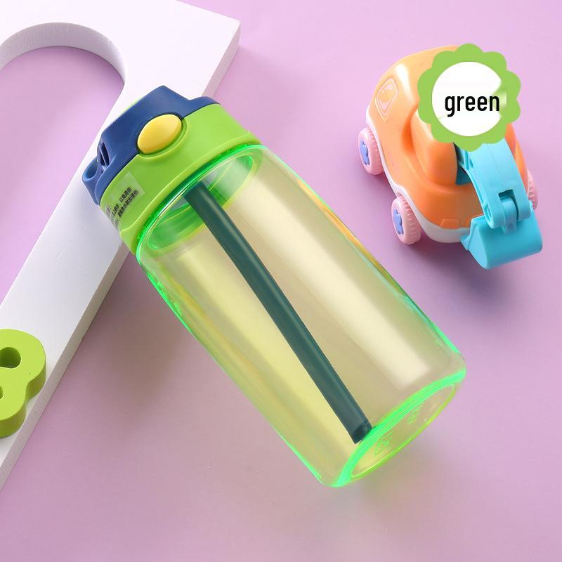 Creative Cartoon Kids' Summer Straw & Duckbill Water Cup with Pop-Up Lid - Portable for Outdoor Use