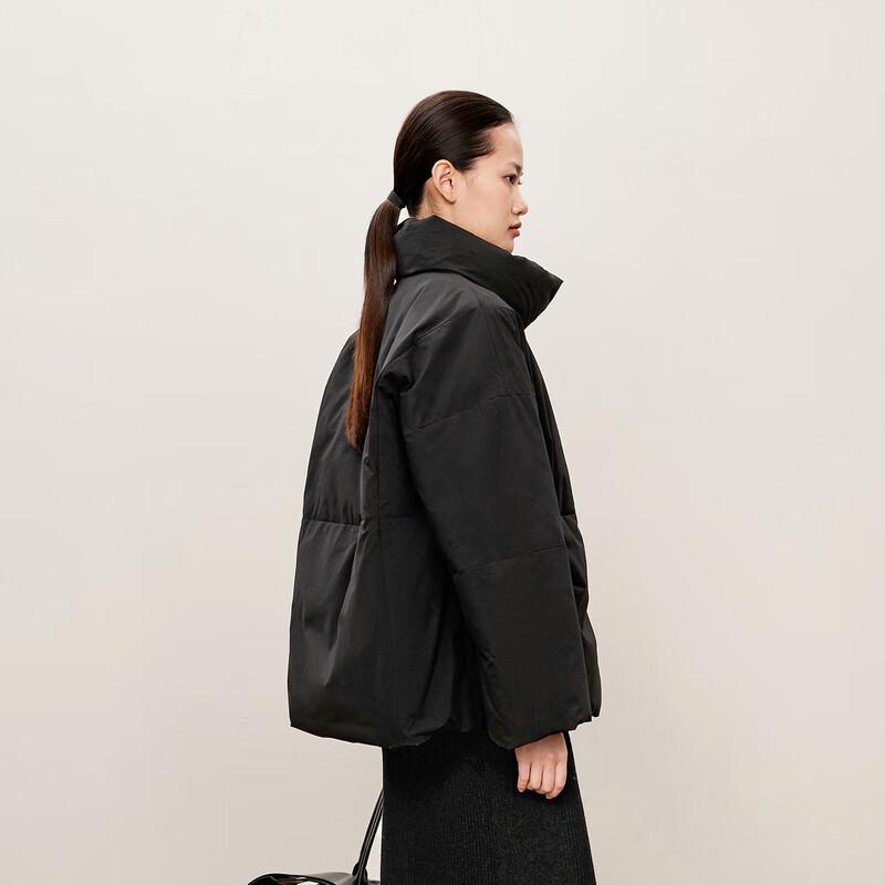 

LESS 2024 Autumn Loose Fit Stand Collar Short Down Jacket M