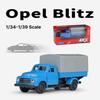 Welly 1/36 Scale Opel Blitz Toy Car Truck Model Welly Diecast Classiacl Vehicle Miniature Pull Back Free Wheels Collection Gift for Children