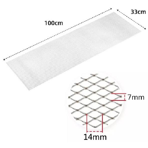 40x13" Car Pickup Grille Mesh Sheet Grid Universal Body Bumper Grill 7x14mm Hole
