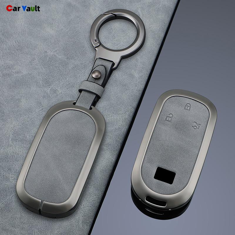 Zinc Alloy+Leather Car Remote Key Case Cover Protective Shell Fob For 23-24 Geely Rox 01 Baic Polestones 01 Jishi Accessories