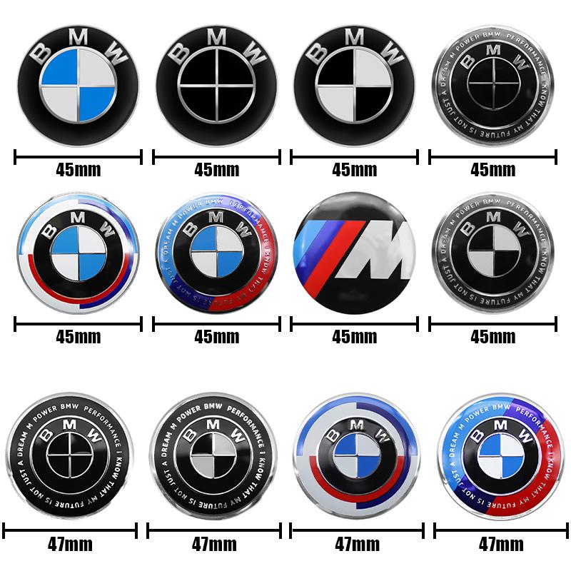 1 Stück 45mm 47mm Auto Lenkrad Dekoration Abzeichen Aufkleber Logo Zubehör Für BMW E46 E90 E60 F30 F10 E39 E36 F20 E87 E90 E70