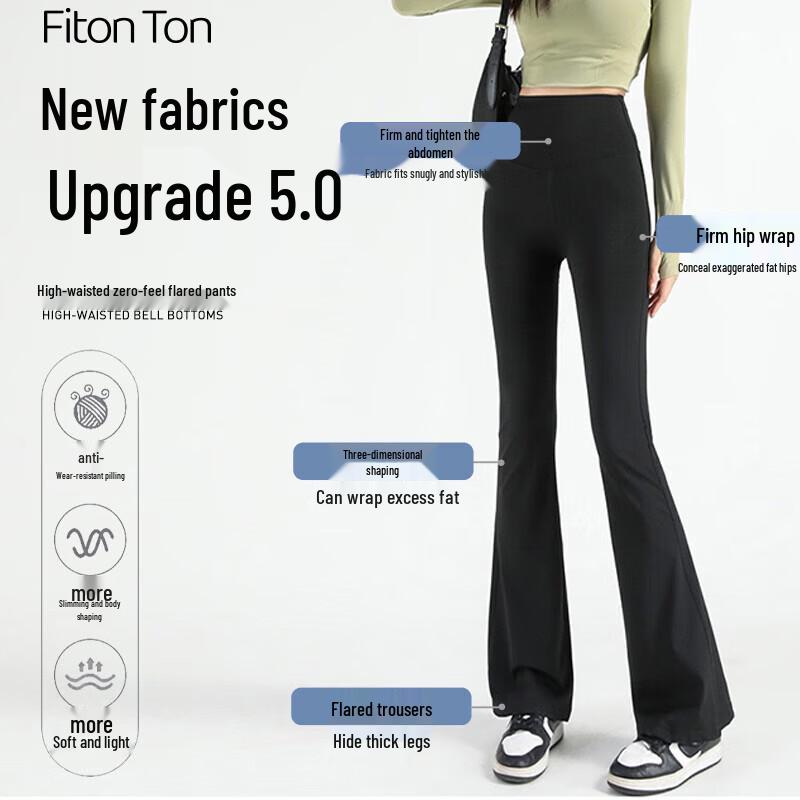 FitonTon Women's Micro-Flared Yoga Leggings