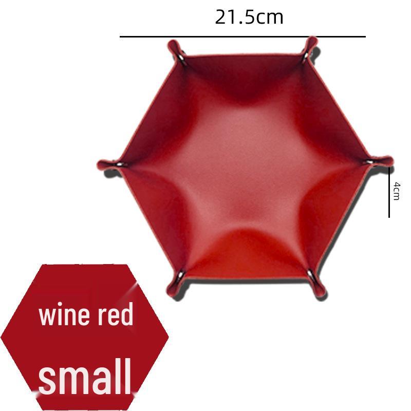 In Stock Nordic Hexagonal PU Leather Dice  & Cosmetics Storage Tray