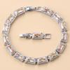 Accessori da Matrimonio a 13 Colori   Bracciale Bangle da Donna Zirconia Cubica Blu Gioielli da Sposa Per Donne Spedizione Gratuita