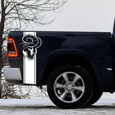 Car Stickers Pickup Bed Side Kit Styling Decor Decal Truck Vinyl Cover Auto Accessories For Dodge RAM 1500 2500 3500 Rebel TRX