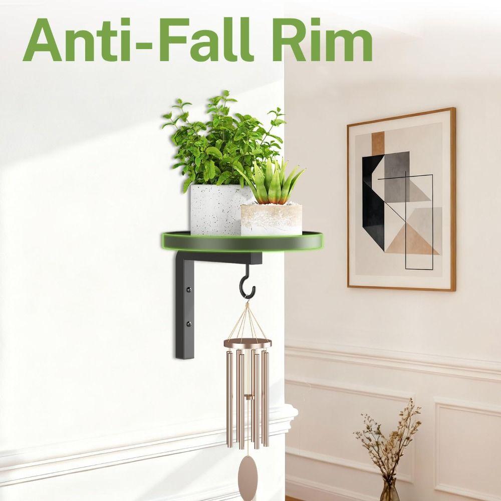 Wall Mounted Floating Flower Display Stand Metal Wall Plant Stand Plant Hangers  Indoor Outdoor