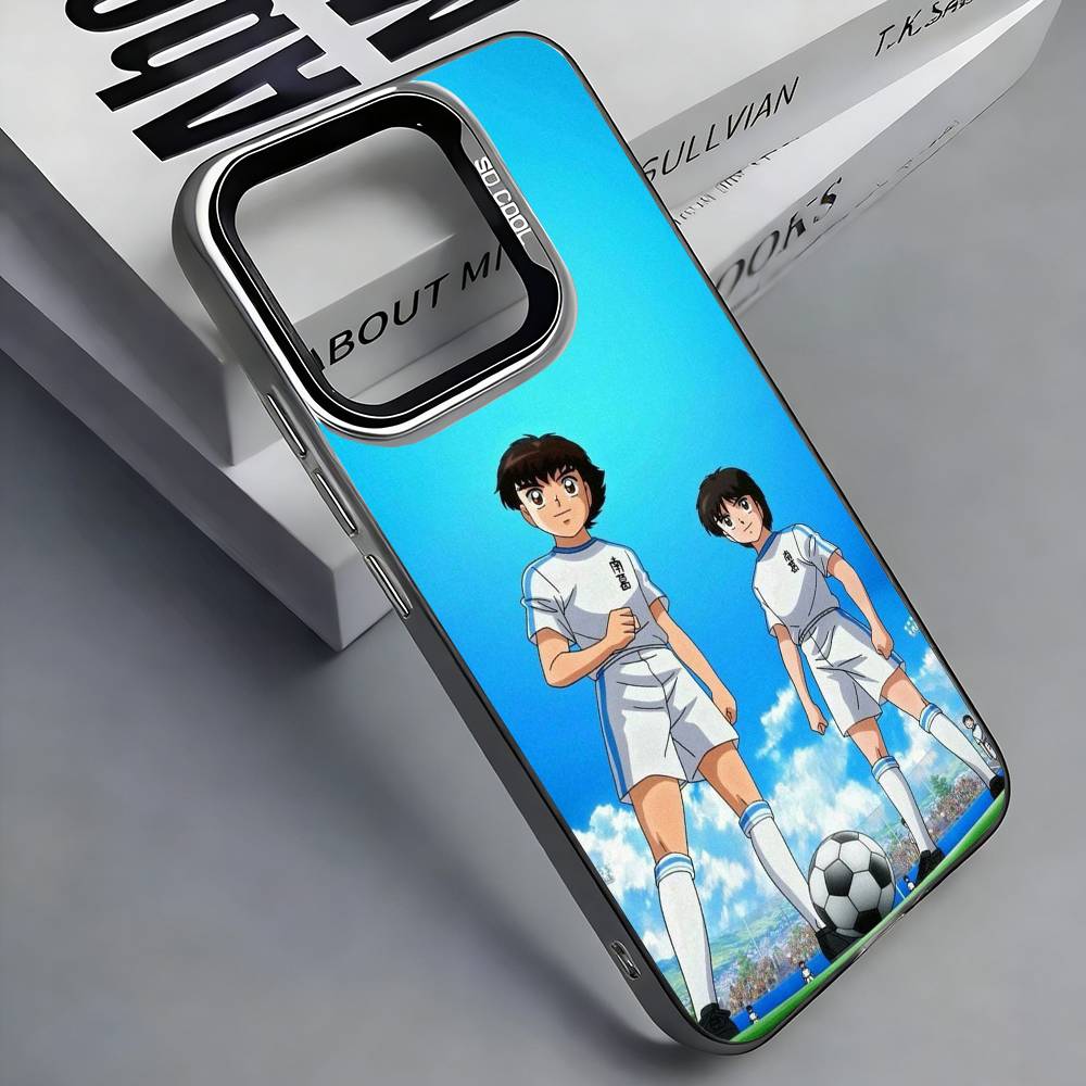Anime C-Captain T-Tsubasa Phone Case For iPhone 17,16,15,14,13,12,11 Plus,Pro Max,Colored Silver Phone Case iPhone13