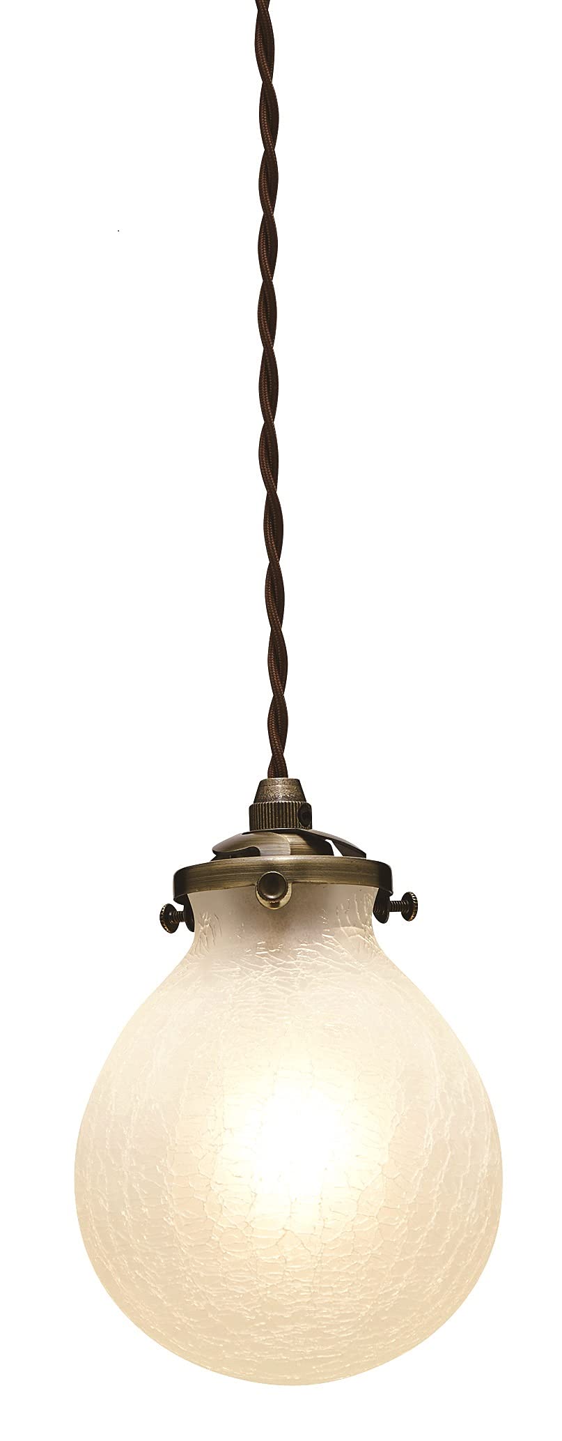 

Interform LT-9825CF Marvel Pendant Light (Bulb not included, sold separately) in Crack Frost Glass with Drop Pattern