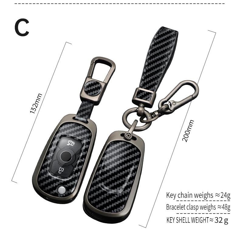 Zinc Alloy Auto Flip Key Fob Cover Case Housing Key Ring Fit For Buick Verano Encore Gx Gl6 - Fit For Opel Vauxhall Astra K Corsa E