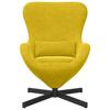 Egg Chair Yellow 63 x 73 x 90 cm Velvet