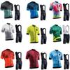 Mens Cycling Jersey Shorts Set Quick Dry Bike Apparel Lightweight Breathable Sportswear