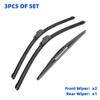 3PCS For Nissan X-Trail T31 2007-2013 24"+16"+14" Front Rear Wiper Blades Windshield Windscreen Window Cutter Accessories 2009 2010 2011 2012 2013