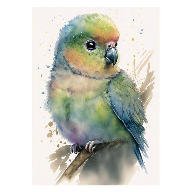 Watercolor Baby Animals Cute Warmth Prints Poster Canvas Painting Modern Wall Art Pictures Living Room Bedroom Home Decoration