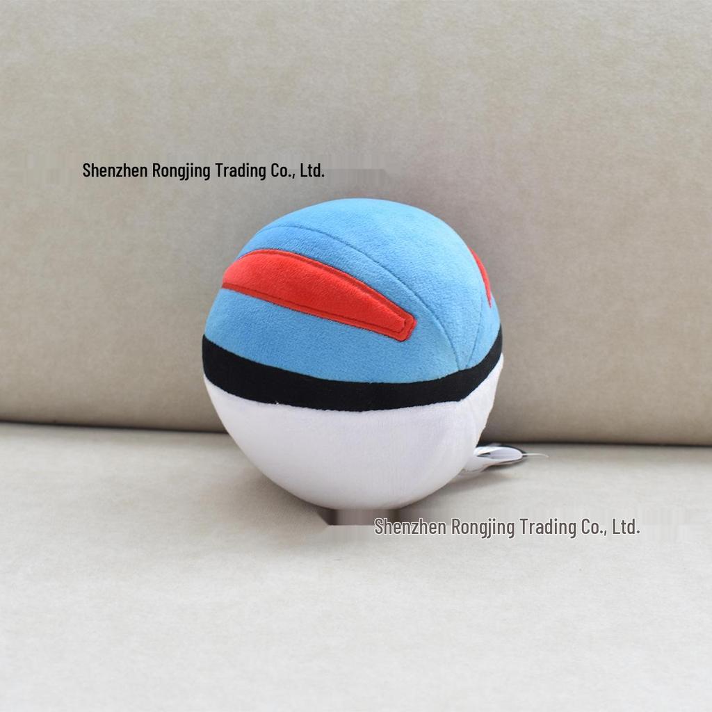 5" 12cm Pokeball Plush Toy: Medium Red, Blue, Purple, Black Master Ball Baby Doll