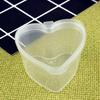 20pcs Transparent Love Shape Seasoning Box with Hinged Lids Pigment Paint Box  Takeout Package