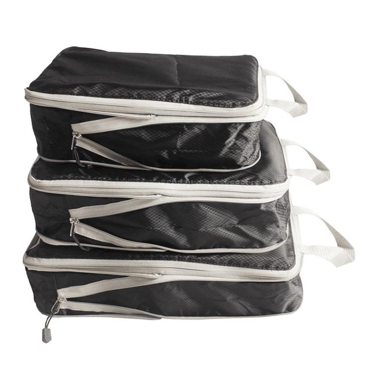 Popular Travel Storage Bag Set: 3-Piece Waterproof, Compressible Clothes Organizers