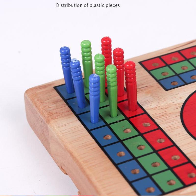 Farbkodiertes Cribbage-Brettspiel aus Holz mit 3 Bahnen – Perfekt für Familienspaß und Treffen mit Freunden