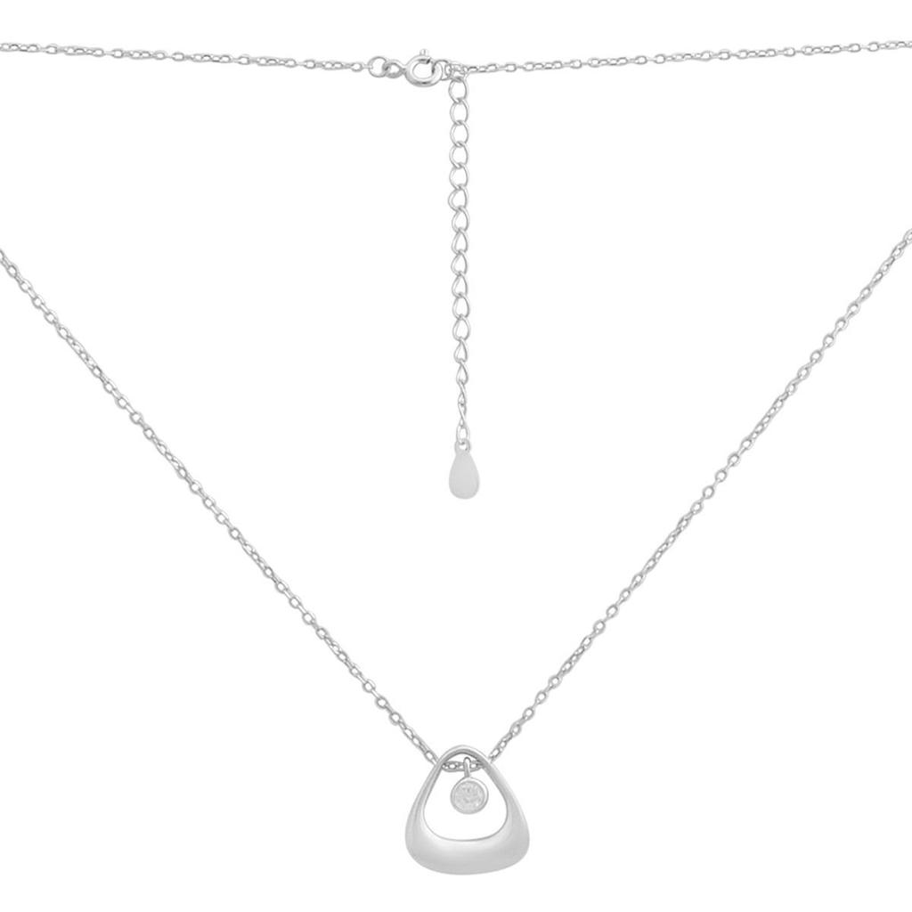 Серебряное колье с фианитами, вес изделия 3,95 гр (2186953)