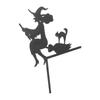 Halloween Door Corner Decoration Cat Witch Flying On Broom Door Corner Sign for Mantel Window