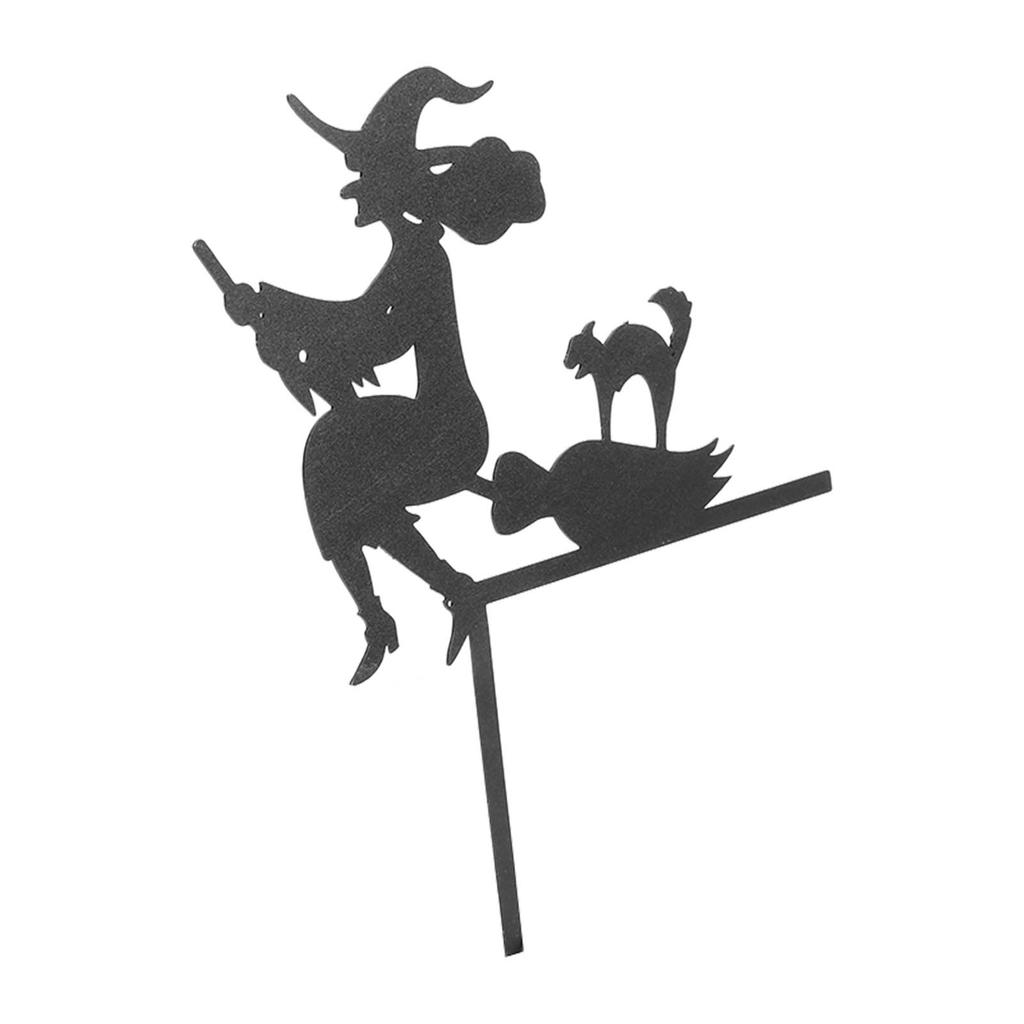 Halloween Door Corner Decoration Cat Witch Flying On Broom Door Corner Sign for Mantel Window