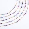 1Meter Stainless Steel Crystal Beading Chain Iridescence Transparent Beaded Body Chains for DIY Necklace Bracelet Jewelry Making