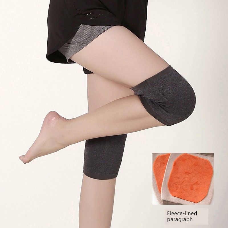 

Cashmere Knee Pad Heattech Old Cold Leg Men and Women Knee Joint Summer Thin Air-Conditioned Room Knee Sheath Seamless Cold-Proof Dark Gray Plus Velvet XL