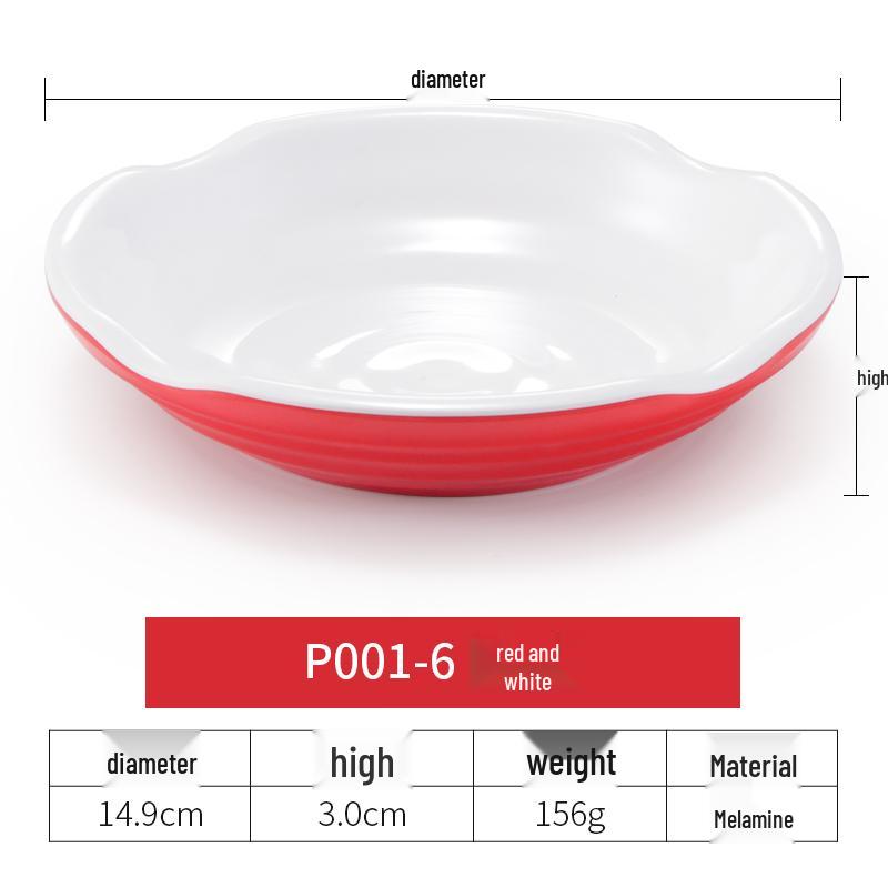 Imitation Porcelain Melamine Dipping and Snack Dish for Restaurants