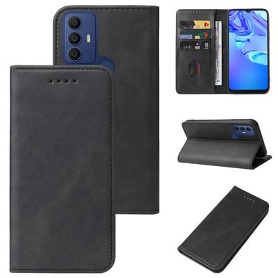 Dla Sharp Aquos V6 / V6 Plus / TCL 305 / 30 SE / 306 Skórzane etui na telefon z magnetycznym zamknięciem