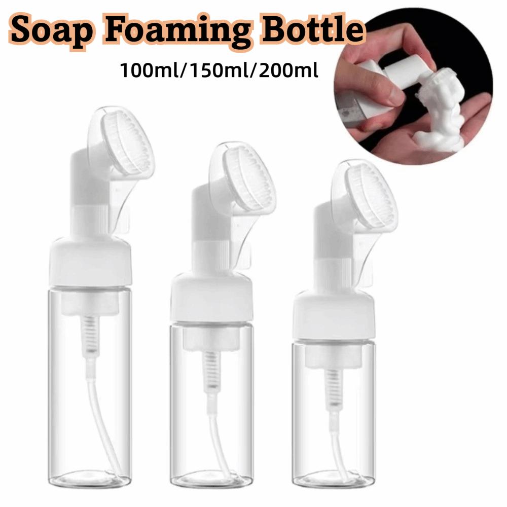 Silicone Brush Soap Foaming Bottle Portable Facial Cleanser Bottle  Makeup Use
