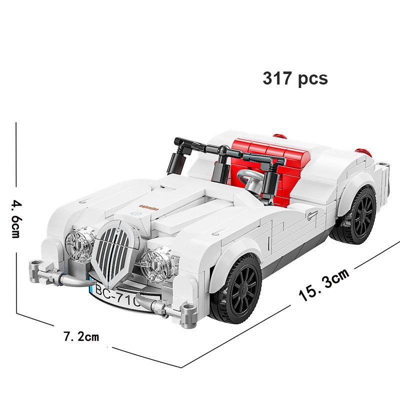 Technical Car Speed  Racing Vintage Car Building Blocks Sports City Vehicle Car Garage Off-road MOC Creative Toys