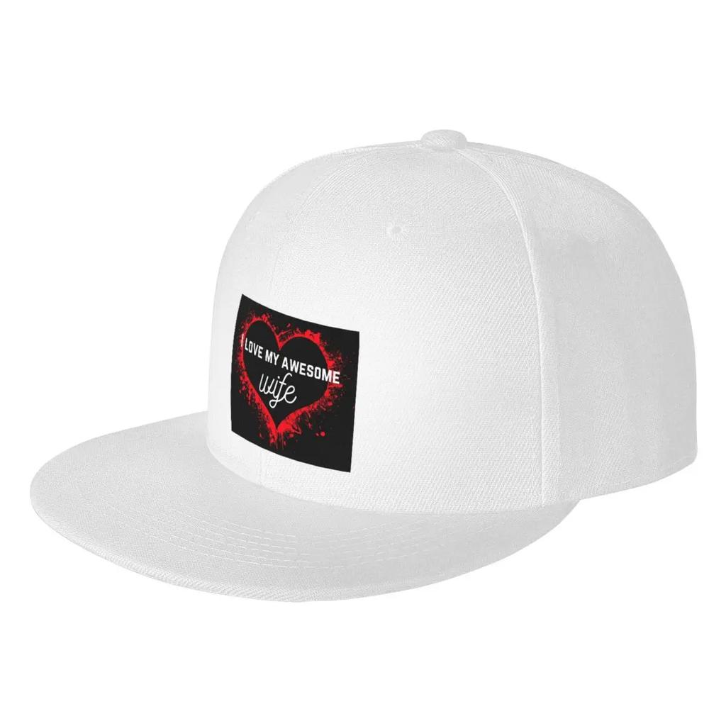 I Love My Awesome Wife Baseball Caps Snapback Fashion Baseball Hats Breathable Casual Casquette Outdoor for Unisex