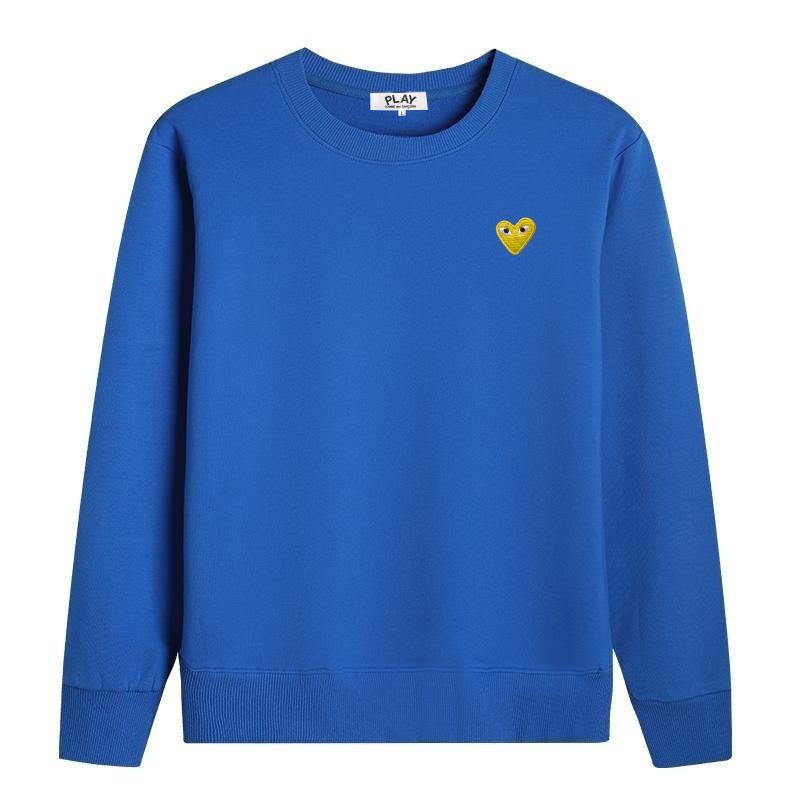 Přeshraniční japonská trendy značka Vyšívaná červená srdce Čistá bavlna Dlouhý rukáv Mikina - Unisex.