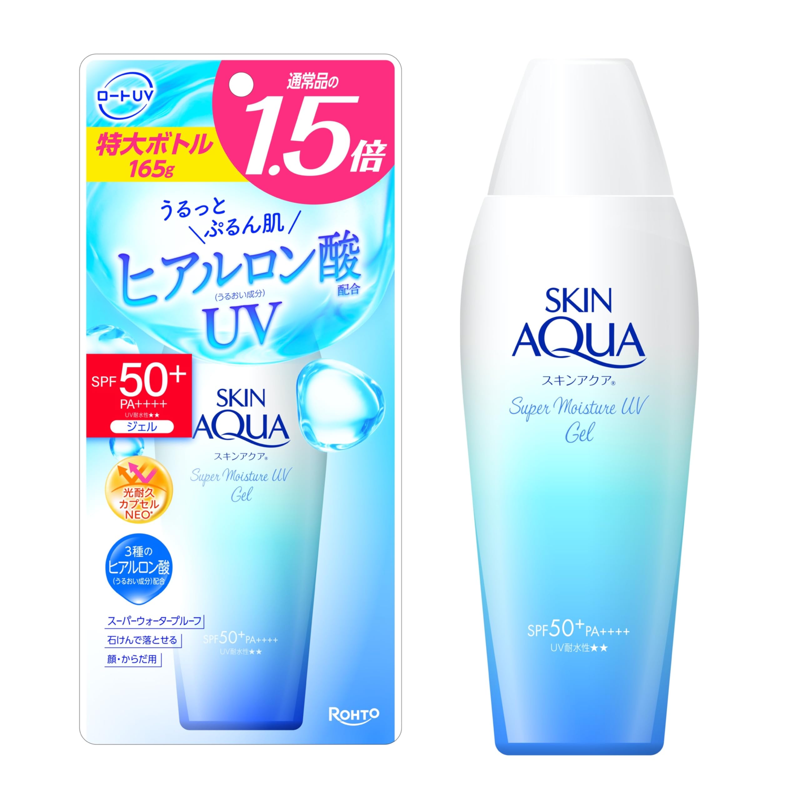 

SKIN AQUA Super Moisture UV Gel Large Capacity 165g Mineral Hyaluronic (Paraben-free, Oil-free, Acid, Fragrance-free, Colorant-free) SPF50+ PA++++