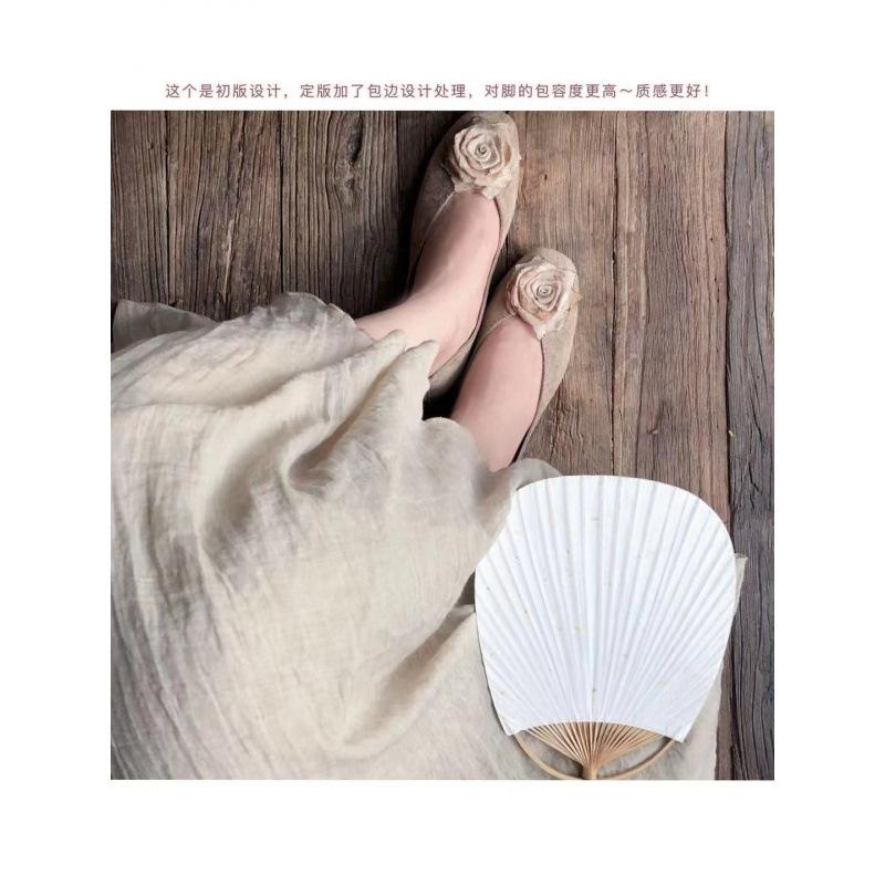 Retro shallow French single shoes women's 2025 new summer versatile design sense niche skirt maternity shoes