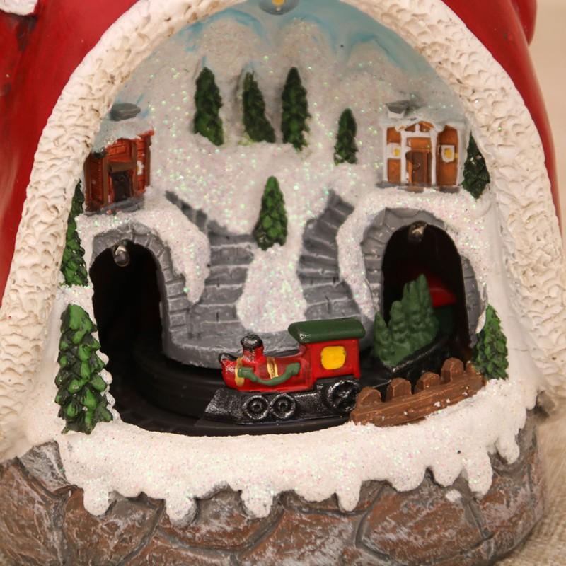 B-Est LED Light Rotating Santa Claus Music Box Multifunctional Christmas Gift Ornaments