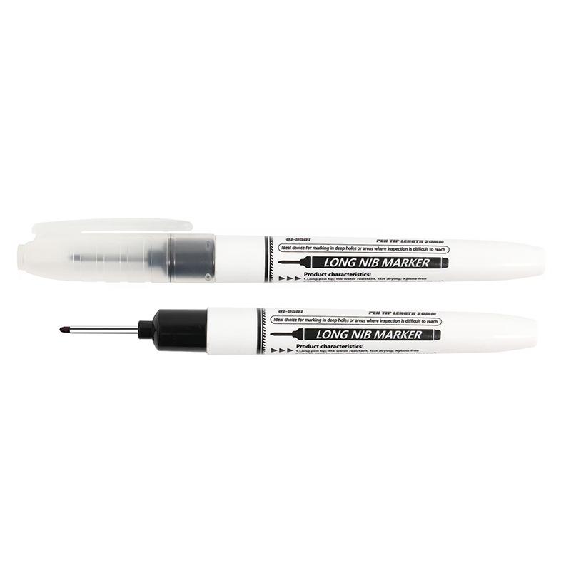 Long-tip Waterproof Deep Hole Marker for Multi-purpose Use (Bathrooms, Woodworking, Tiles, Oil-based)