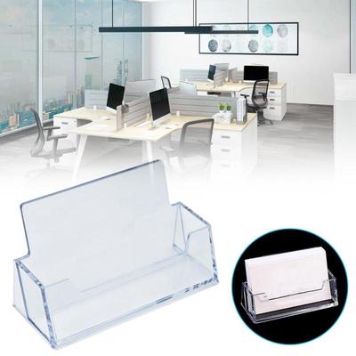 Clear Acrylic Business Card Holder Desktop Office Card Display Stand Storage Box Case Organizer for Desk 1PC
