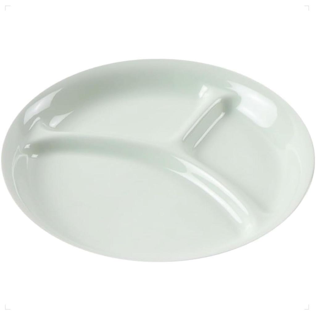 22cm Three-Compartment Lunch Plate by Maruku Paju (Official) - Water-Resistant, Shatter-Resistant, Children's Dishwasher and Microwave Safe, Suitable