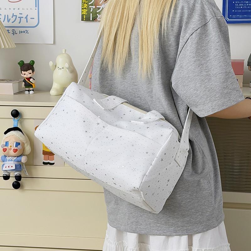 New Korean Star Sparkling Diamond Canvas Tote Bag Large Capacity Shoulder Portable Commuter Leisure Bag Women's Versatile Model