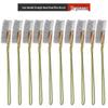Iron Handle Wire Brush for Cleaning and Rust Removal - Bent Head, Stainless Steel, Nylon, Mini Size