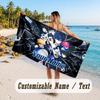Custom Name Large Beach Towel,Blue Lock Quick Absorbent Towel For Outdoor Travel Poolside