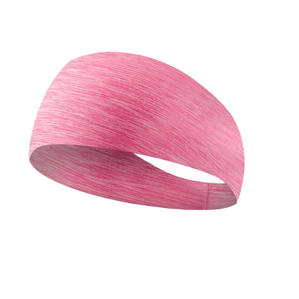 

Эластичная дышащая повязка от пота для фитнеса, впитывающая пот, повязка на голову для занятий йогой, танцами, баскетболом, футболом, бадминтоном, бегом, унисекс розовый