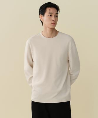 [Heat Standard] Crew Neck Long Sleeve T-Shirt [Ecru]
